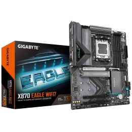 GIGABYTE X870 EAGLE WIFI7 Placa Base - Compatible con CPUs AMD Ryzen 9000, 14+2+2 fases VRM, hasta 8000MHz DDR5 (OC), 1xPCIe