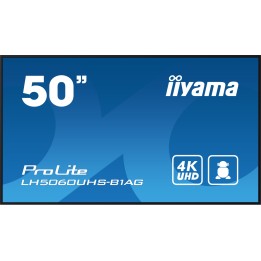 iiyama LH5060UHS-B1AG pantalla de señalización Pizarra de caballete digital 125,7 cm (49.5") LED Wifi 500 cd / m² 4K Ultra HD