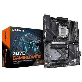 GIGABYTE X870 GAMING WIFI6 Placa Base - Compatible con CPUs AMD Ryzen 9000, 8+2+2 fases VRM, hasta 8000MHz DDR5 (OC), 1xPCIe