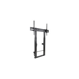 TooQ Lottus Soporte de Suelo/Pared Fijo con Regulación de Altura para Pantallas 55"-100", Negro