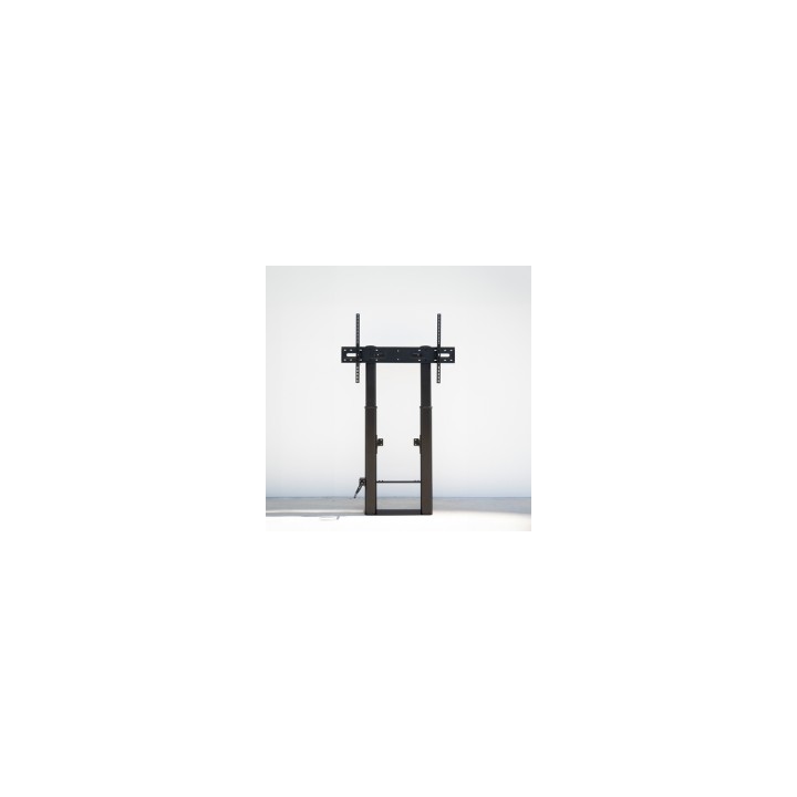 TooQ Lottus Soporte de Suelo/Pared Fijo con Regulación de Altura para Pantallas 55"-100", Negro