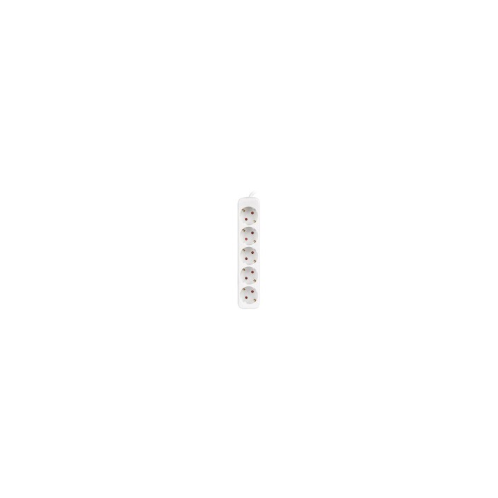 Lanberg PS0-05F-0300-W base múltiple 3 m 5 salidas AC Interior Blanco