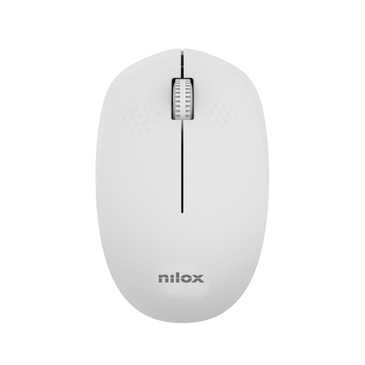 Nilox Ratón Wireless 1000 DPI, 3 botones, Gris