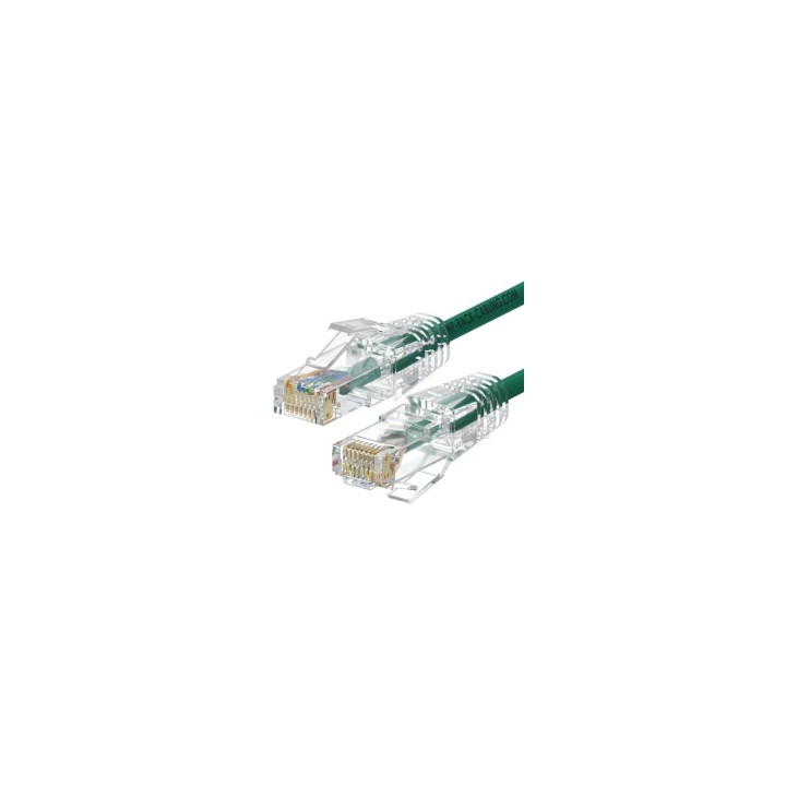 WP WPC-PAT-6AU002G-S cable de red Verde, Transparente 0,2 m Cat6a U/UTP (UTP)