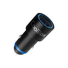 CoolBox COO-CUC-48CA cargador de dispositivo móvil Universal Negro, Azul Encendedor de cigarrillos Carga rápida Auto, Interior