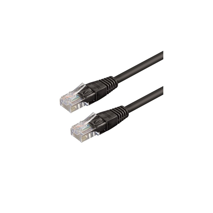 WP WPC-PAT-6U050BL cable de red Negro 5 m Cat6 U/UTP (UTP)