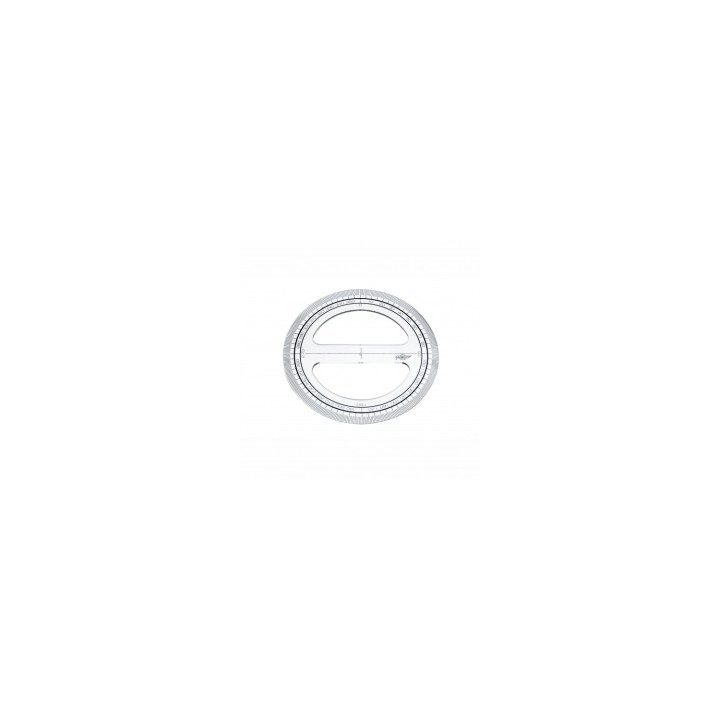 CIRCULO TRANSPARENTE EN PLASTICO INYECTADO GRADUADO Y BISELADO 12 CM. FAIBO 220