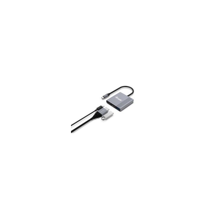 Equip 133488 Adaptador gráfico USB 3840 x 2160 Pixeles Negro, Gris