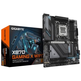 GIGABYTE X870 GAMING X WIFI7 Placa Base - Compatible con CPUs AMD Ryzen 9000, 16+2+2 fases VRM, hasta 8000MHz DDR5 (OC), 1xPCIe