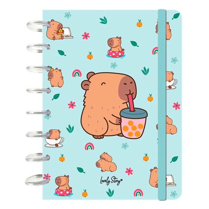 Cuaderno A5 Bubble Tea Capibara