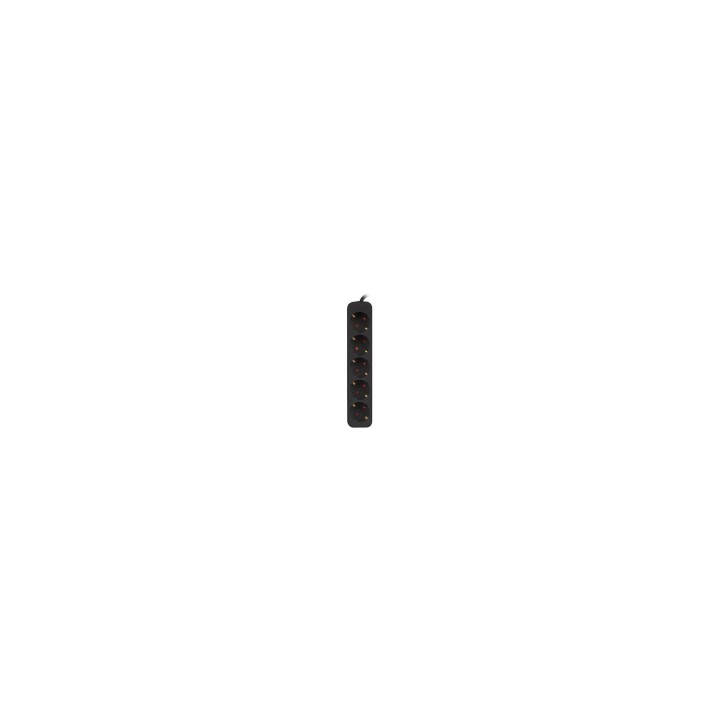 Lanberg PS0-05F-0300-BK base múltiple 3 m 5 salidas AC Interior Negro