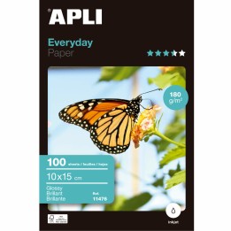 APLI 11476 papel fotográfico Blanco Brillo