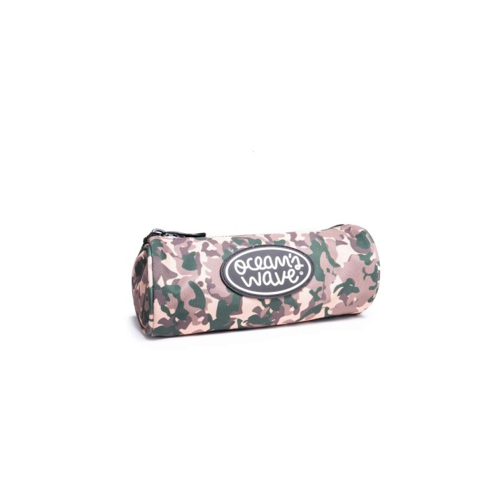Oceans Wave Estuche Redondo - Gran Amplitud - Diseño Camuflaje Tierra