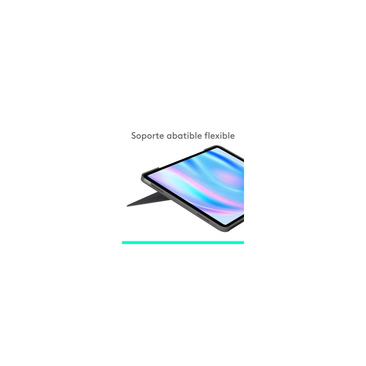 Logitech Combo Touch, Funda con Teclado, iPad Air 13 Pulgadas (M2)(2024) - Teclado retroiluminado extraíble con Soporte