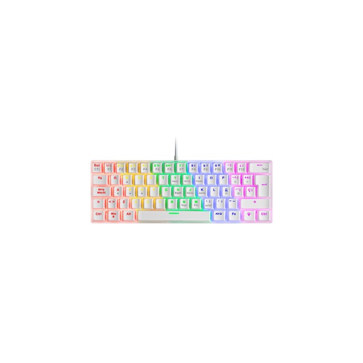 Mars Gaming MK60 teclado Juego USB QWERTY Italiano Blanco