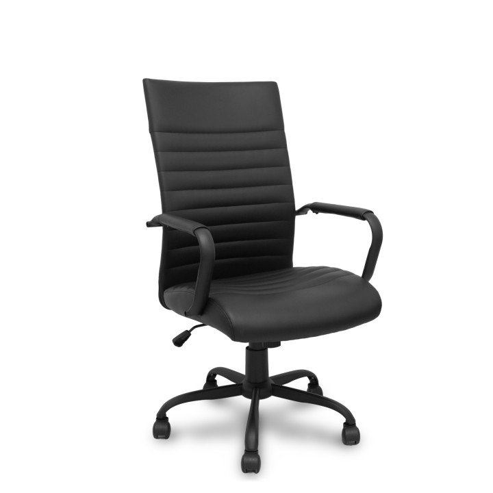 Piqueras y Crespo Sillón Opti527 basculante similpiel negro base metálica negra