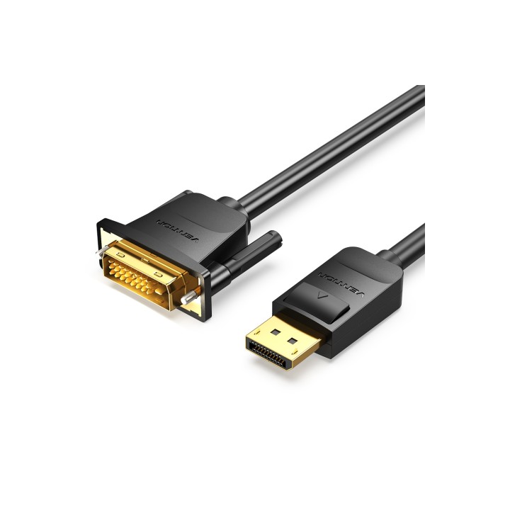 Vention Cable Conversor HAFBH/ Displayport Macho - DVI Macho/ 2m/ Negro