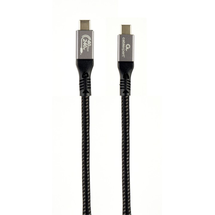 Gembird CCBP-USB4-CMCM240-1.5M cable USB USB4 Gen 3x2 1,5 m USB C Negro, Plata