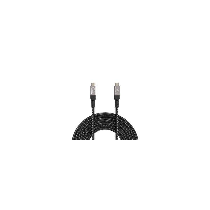 Gembird CCBP-USB4-CMCM240-1.5M cable USB USB4 Gen 3x2 1,5 m USB C Negro, Plata