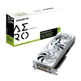 GIGABYTE GeForce RTX 5080 AERO OC SFF 16G Tarjeta Gráfica - 16GB GDDR7, 256 bits, PCI-E 5.0, 2730MHz Core Clock, 3 x