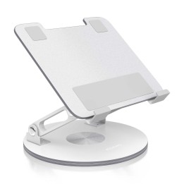 AISENS Soporte de Sobremesa Giratorio Ajustable Para Portatil / Tablet 7-13, Plata