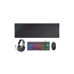 Mars Gaming MCP-RGB3, Pack Gaming Teclado Fixed RGB + Ratón Gaming RGB Flow 3200 DPI + Auriculares Over-Ear RGB + Alfombrilla