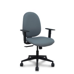 Piqueras y Crespo Silla Horche sincro bali gris brazos regulables base piramidal ruedas nailon 65mm