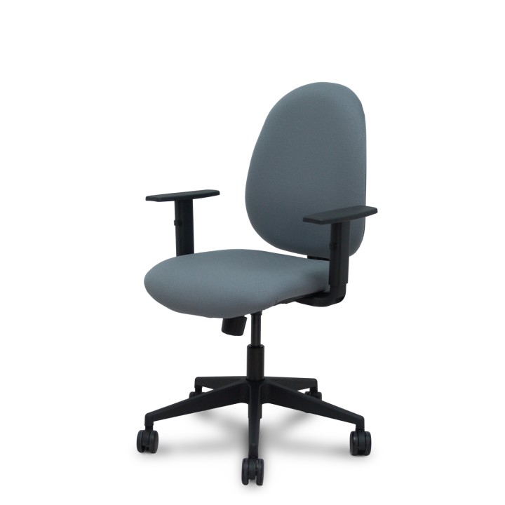 Piqueras y Crespo Silla Horche sincro bali gris brazos regulables base piramidal ruedas nailon 65mm
