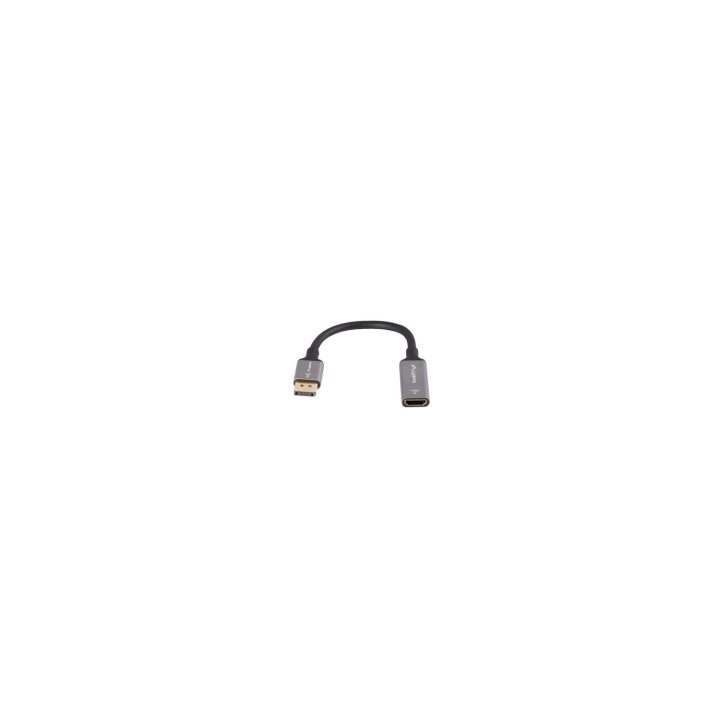Lanberg AD-DP-HD-02 adaptador de cable de vídeo 0,2 m DisplayPort HDMI Plata