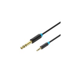 Vention Cable Estéreo BABBI/ Jack 6.5 Macho - Jack 3.5 Macho/ 3m/ Negro