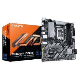 GIGABYTE B860M D3HP Placa base - CPUs Intel Core Ultra, VRM de 4+1+2+1 fases, hasta 9066MHz DDR5, 2xPCIe 4.0 M.2, LAN GbE, USB