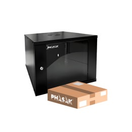 Phasak Mural Rack 19" 9U 530x400 desmontado - Flat Pack - PHO 2009D