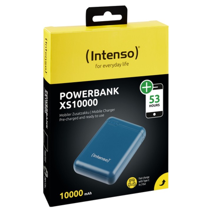 BATERIA EXTERNA INTENSO XS10000 POLIMERO DE LITIO 10000 mAh , POWERBANK Color petróleo