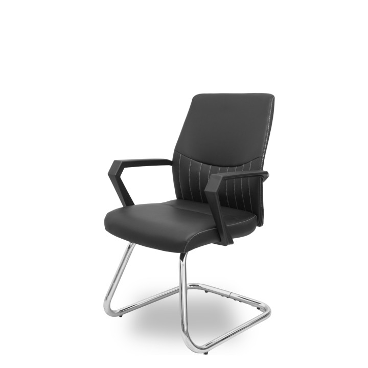 Piqueras y Crespo Sillón confidente patín Opti520PA similpiel negro