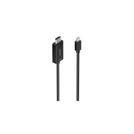 AISENS Cable conversor MINI DP a HDMI 4K@60Hz, MINI DP/M-HDMI/M, Negro, 2.0m