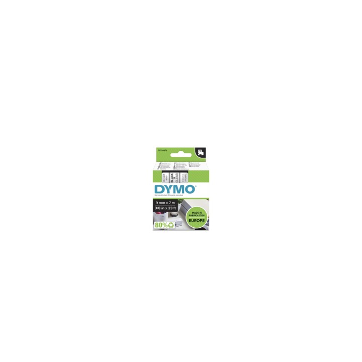 DYMO D1 - Etiquetas estándar - Negro en claro - 9mm x 7m