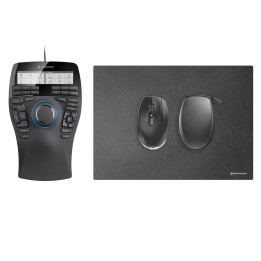 3Dconnexion SpaceMouse Enterprise Kit 2 ratón Oficina Ambidextro RF Wireless + USB Type-A 6DoF