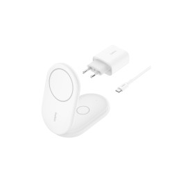 Belkin BoostCharge Auriculares, Smartphone Blanco USB Cargador inalámbrico Carga rápida Interior