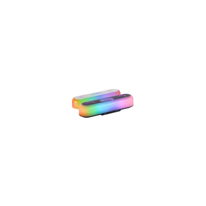 Mars Gaming MSB-ORB, Altavoz Portátil + Barra de Sonido 20W, Iluminación Orbilight RGB 360º, Soundbar con Sistema de Triple