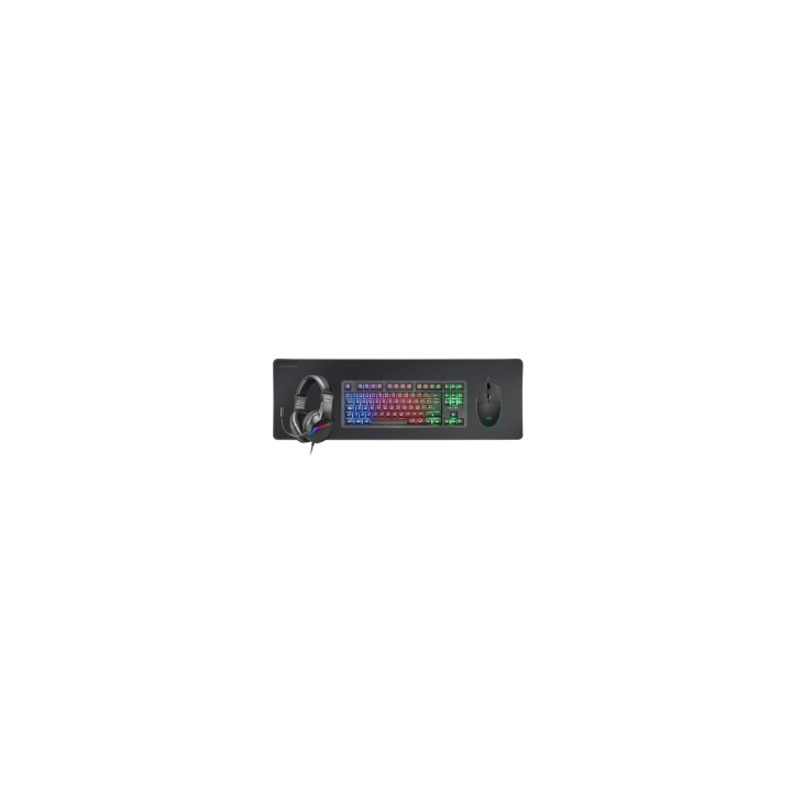 Mars Gaming MCP-RGB3, Pack Gaming Teclado Fixed RGB + Ratón Gaming RGB Flow 3200 DPI + Auriculares Over-Ear RGB + Alfombrilla