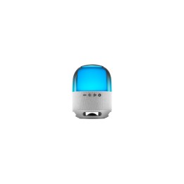 Mars Gaming MS-Flow, Altavoz Portátil Bluetooth 15W, Iluminación Orbilight RGB 360°, Sonido Potente con Driver DeepBass 57mm,