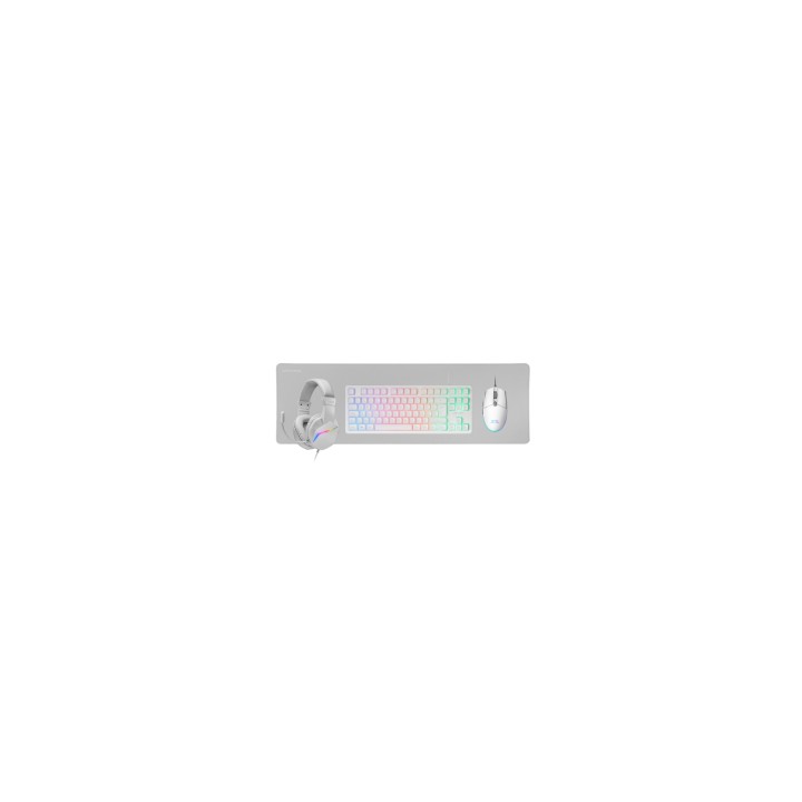 Mars Gaming MCP-RGB3 teclado Ratón incluido Juego USB QWERTY Español Blanco