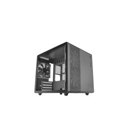 Mars Gaming MC-MPRO Negro, Caja Profesional Compacta Micro-ATX, Ventana Lateral Completa Cristal Templado, 3x Ventiladores