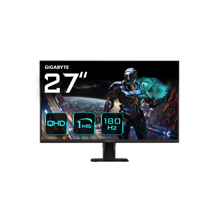 GIGABYTE GS27QA 27" Monitor de Juego QHD - 2560 x 1440 (QHD), 180Hz, 1ms, 300 cd/m2, FreeSync, HDR Ready, HDMI 2.0, Displayport