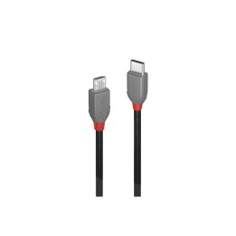 Lindy 36892 cable USB USB 2.0 2 m USB C Micro-USB B Negro, Gris