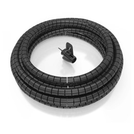 AISENS Organizador de cable en espiral 25mm, Negro, 10.0m