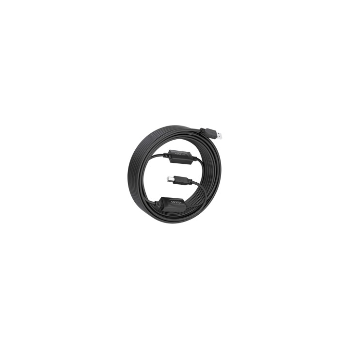 AISENS Cable USB 2.0 con Amplificador, Tipo A/M-B/M, Negro, 15m