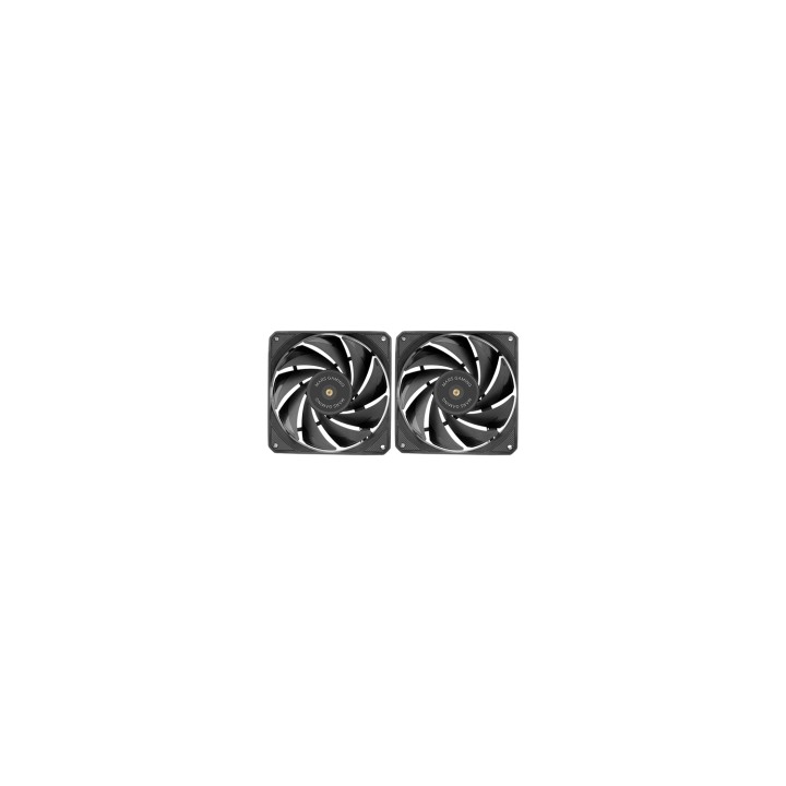 Mars Gaming MF-NCLX2 Carcasa del ordenador Ventilador 12 cm Negro 2 pieza(s)