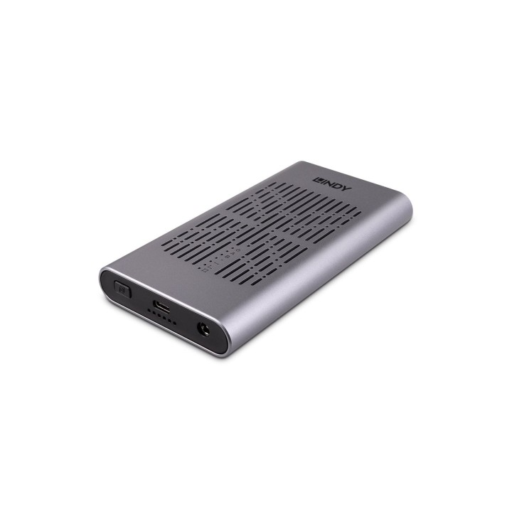 Lindy 43382 caja para disco duro externo Caja externa para unidad de estado sólido (SSD) Plata M.2