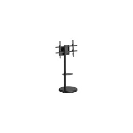 AISENS Soporte de suelo con rueda, bandeja para DVD para monitor/TV 50kg de 37-86, Negro